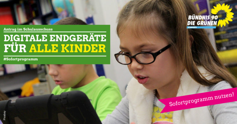 Grüne fordern digitale Endgeräte für alle Schülerinnen und Schüler