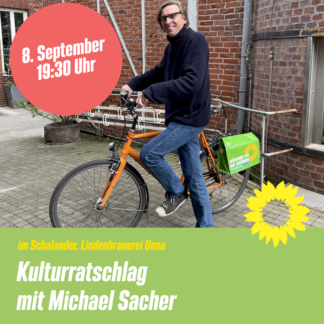 Michael Sacher mit einem Fahrrad