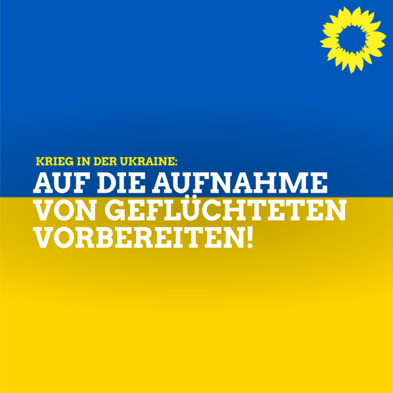 Grüne Fraktion: Stadt muss sich auf ukrainische Geflüchtete vorbereiten