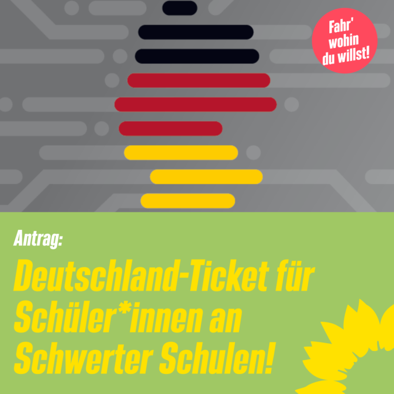 Grüne Fraktion beantragt Deutschlandticket für Schüler*innen an Schwerter Schulen