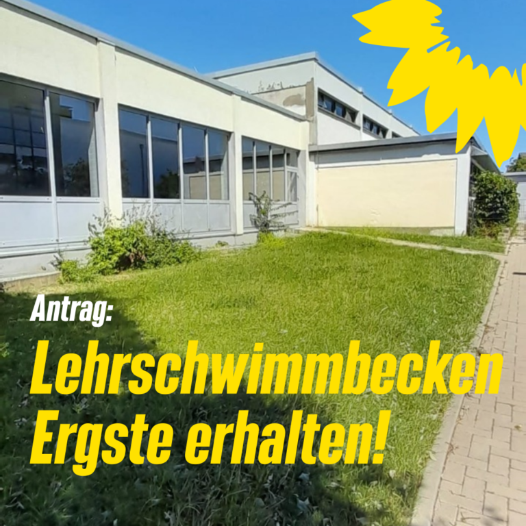 Grüne Fraktion beantragt neuen Anlauf zum Erhalt des Lehrschwimmbeckens Ergste