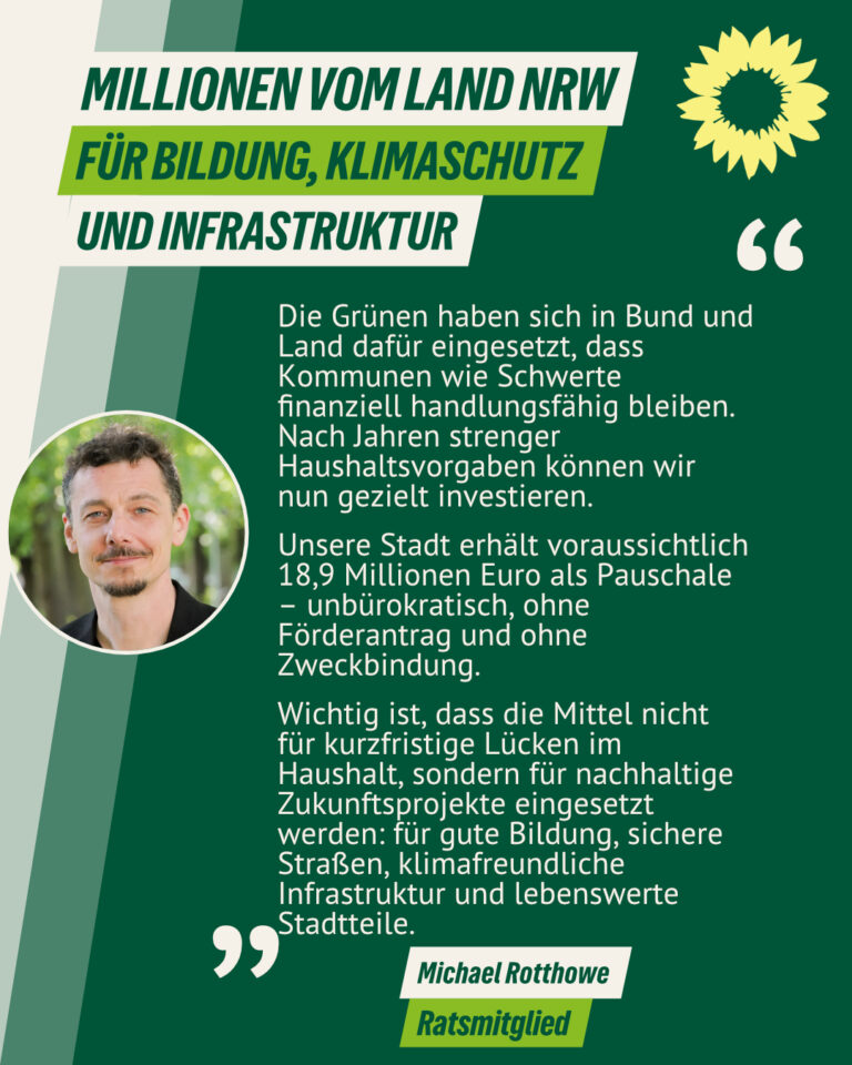 Jetzt in die Zukunft investieren: Millionen vom Land NRW für Bildung, Klimaschutz und Infrastruktur